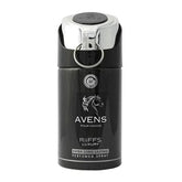 Riffs Deodorant spray fles met zwarte parfumfles en chromen top voor heren